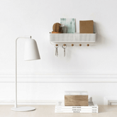 Organizador Porta Chaves e Correspondências Estique com 5 Ganchos Branco - Ela Decora